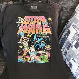 Star Wars Vintage Comic Graphic Tee - Black with Multicolor Print